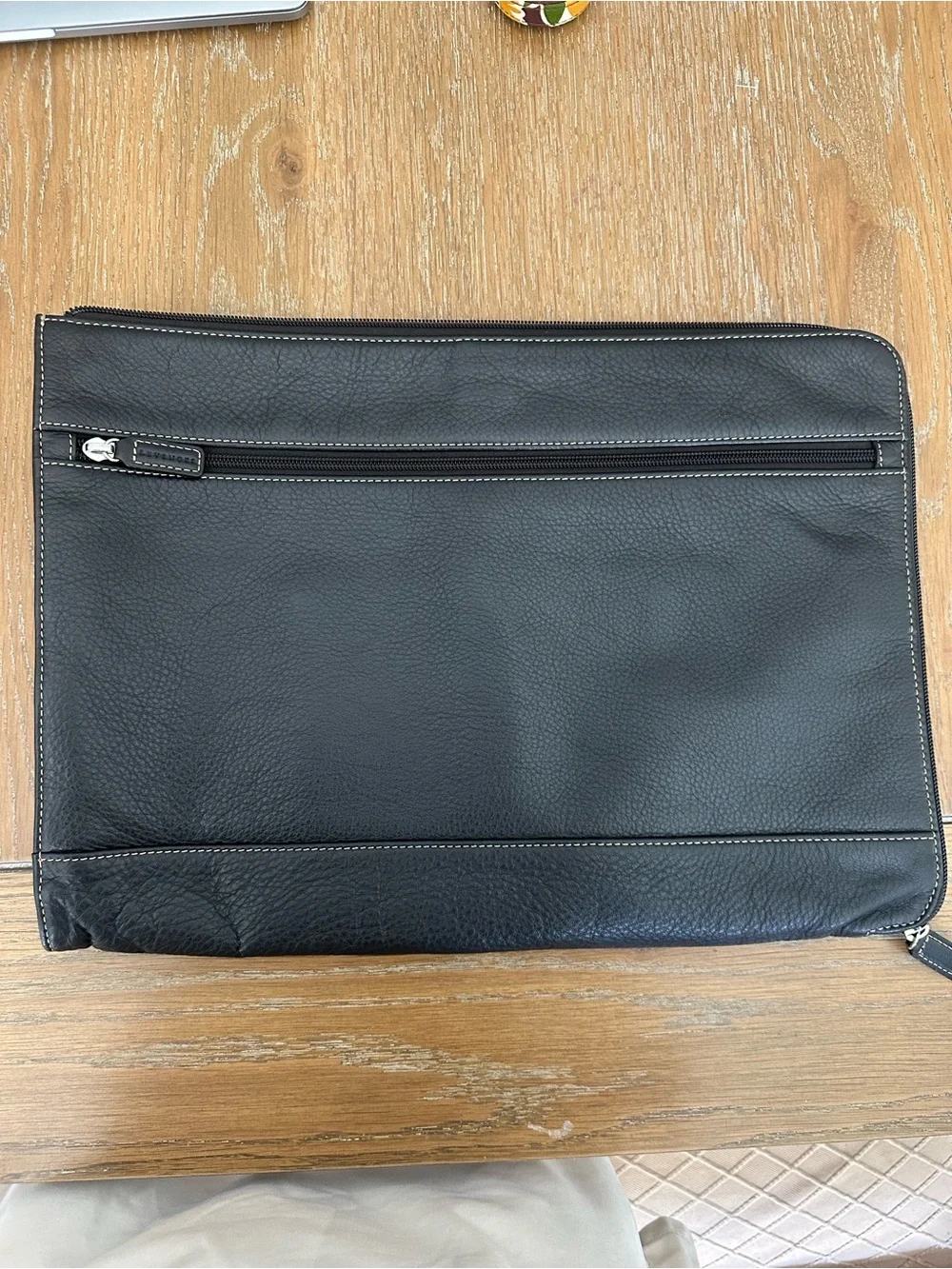 Levenger brown leather laptop case “breifolio”